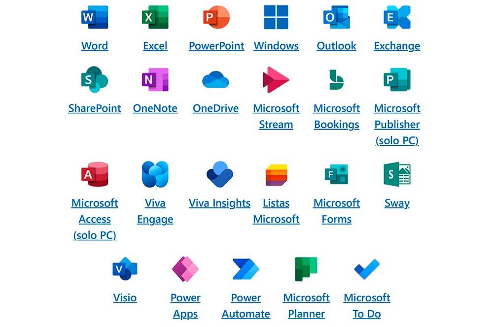 Microsoft 365: todas las apps que vienen en el nuevo Office
